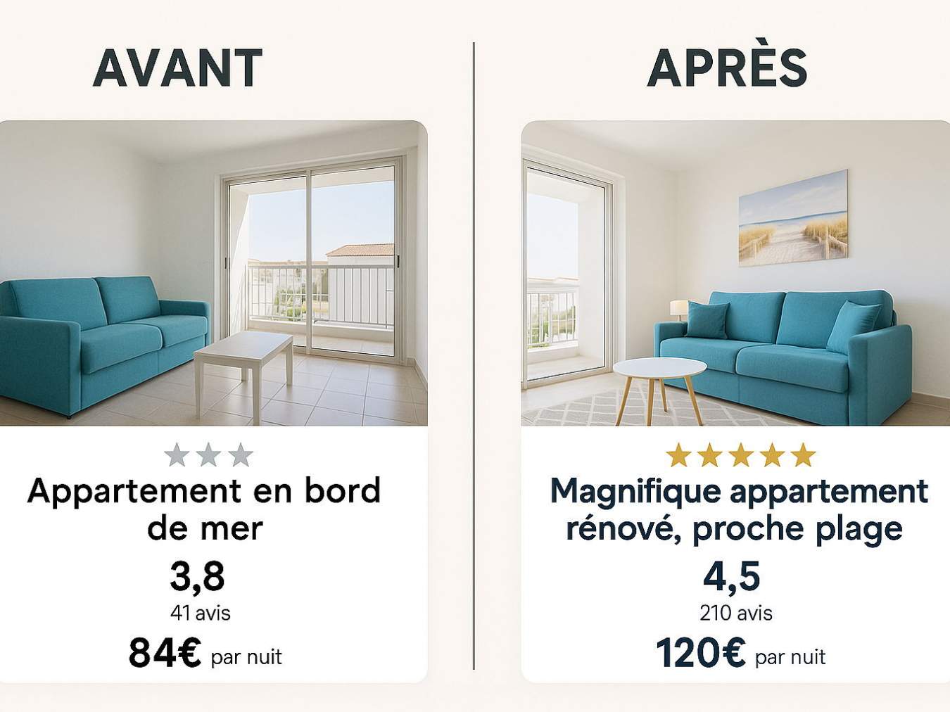 conciergerie avant après