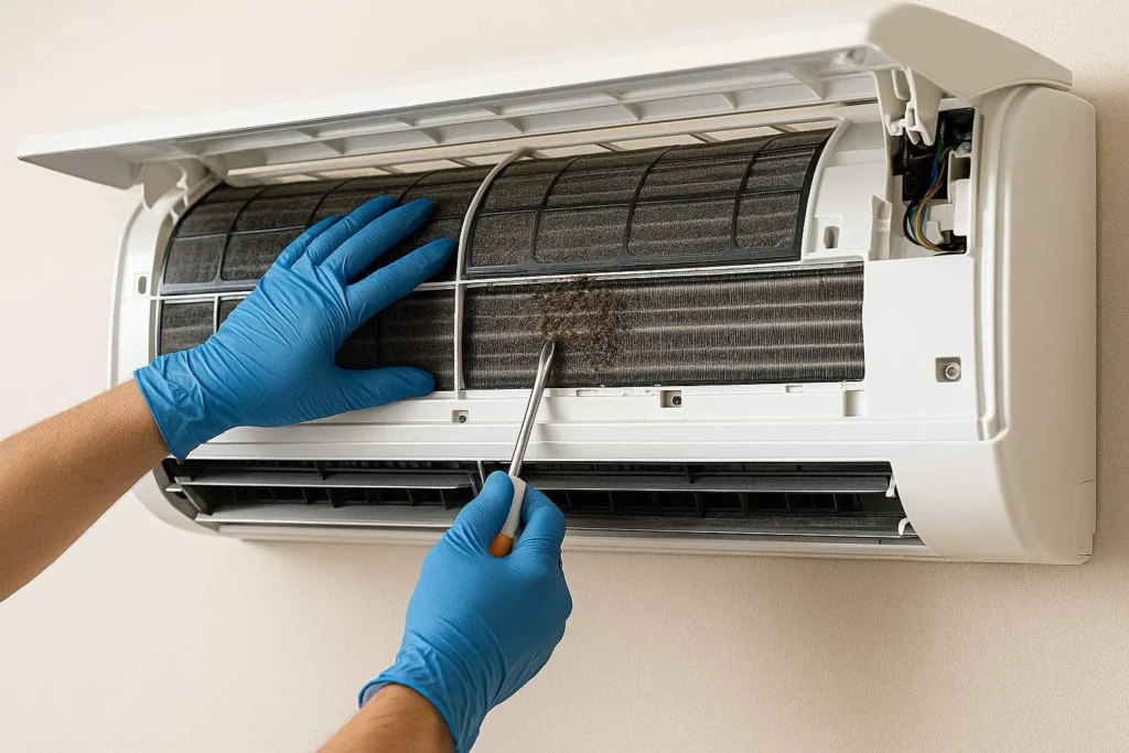 Entretien d’un climatiseur mural par un professionnel au Cap d’Agde naturiste