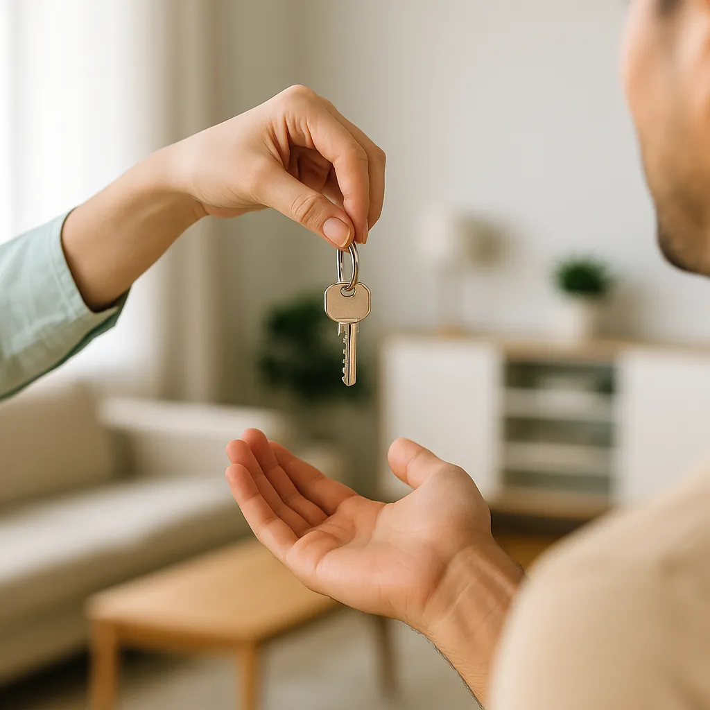 Remise de clés par une conciergerie pour accueil voyageurs au village naturiste du Cap d’Agde